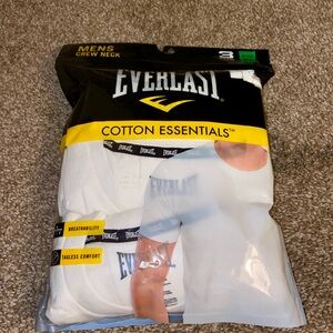 Everlast Cotton Essentials Men's 3 Pack White Crew Neck NWT